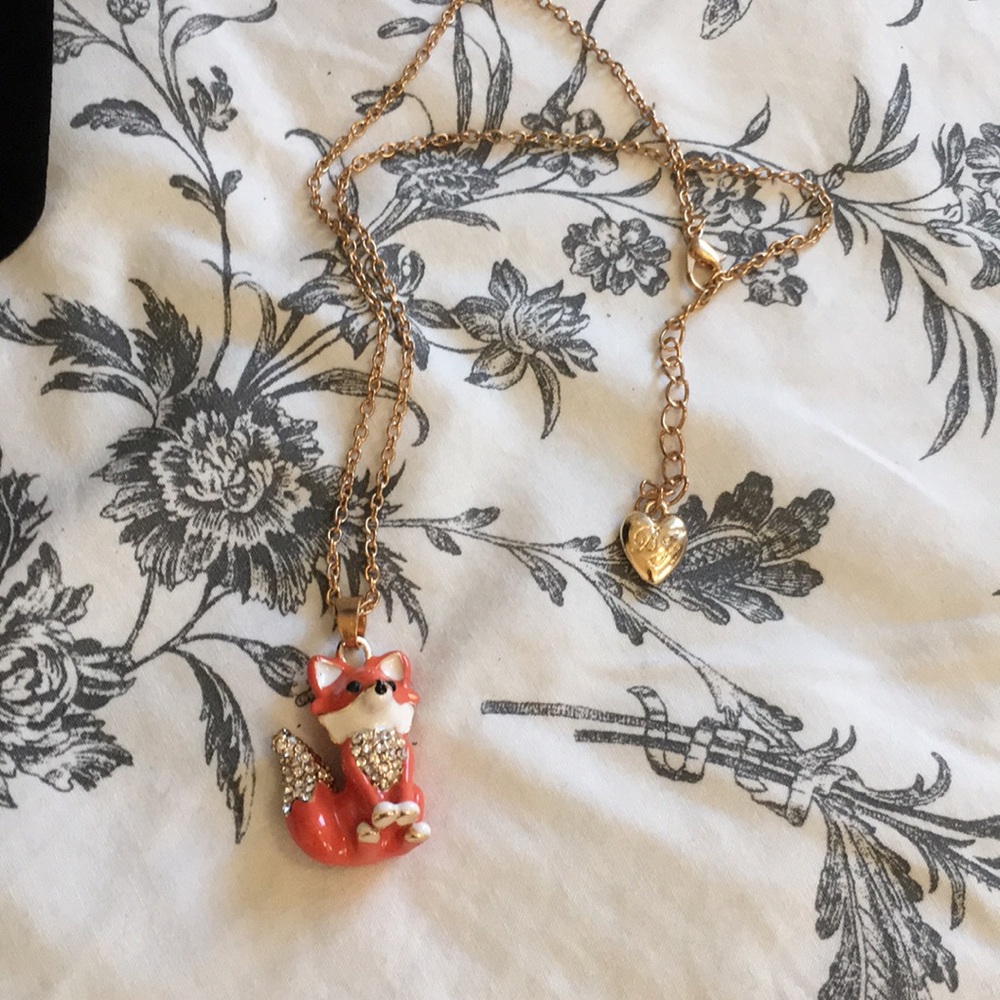 Betsey Johnson Fox Necklace.